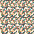 Seamless geometry abstract pattern with curved triangle elements